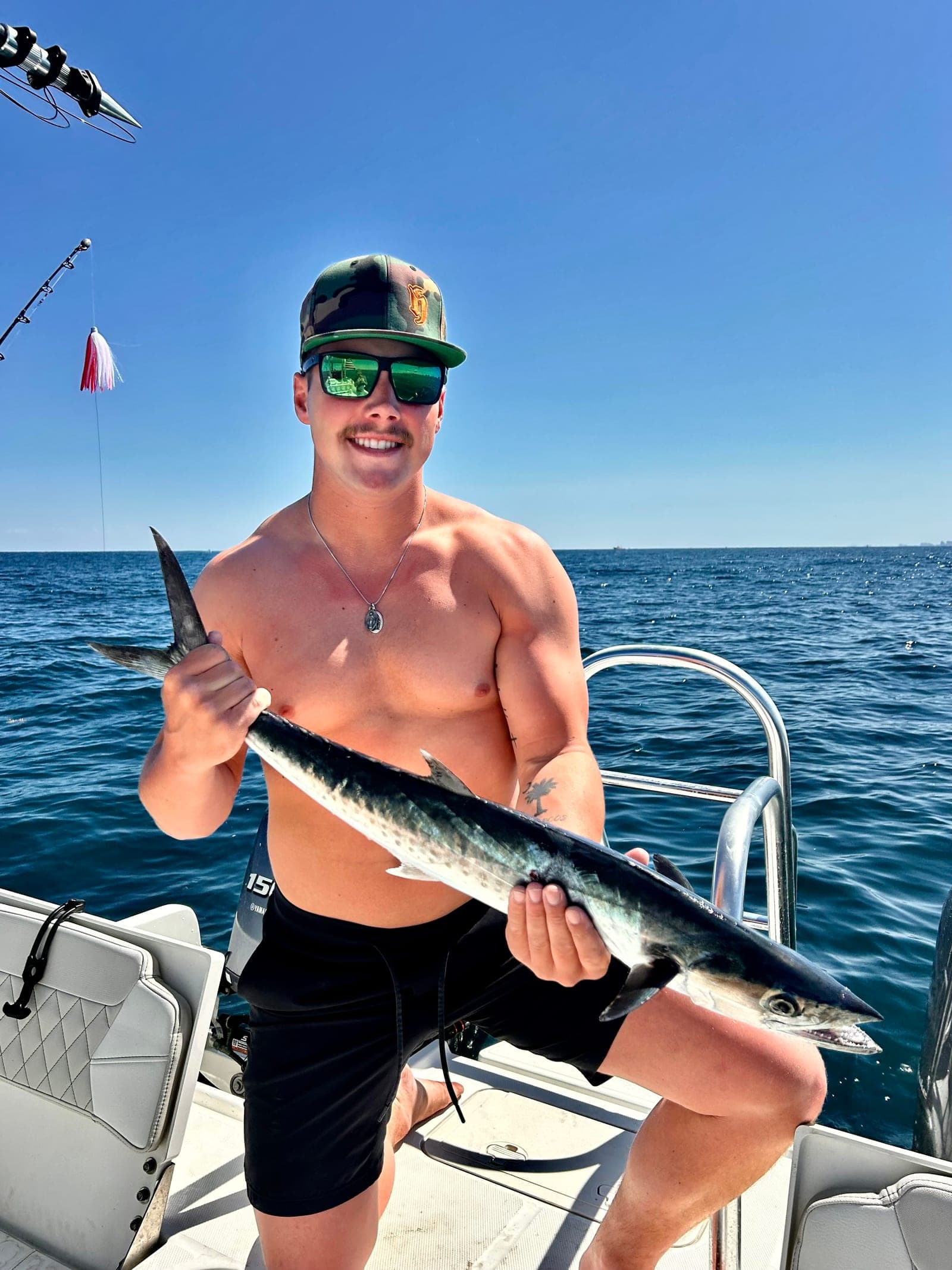 Luke Cuthbert out fishing on the Carolina coast